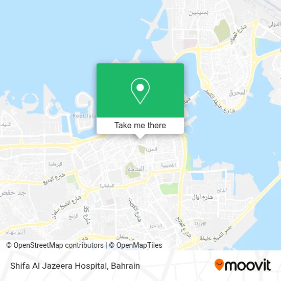 Shifa Al Jazeera Hospital map