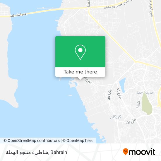 شاطيء منتجع الهملة map