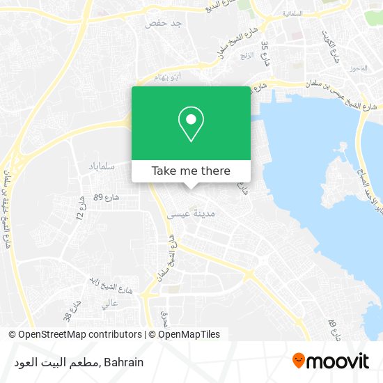 مطعم البيت العود map