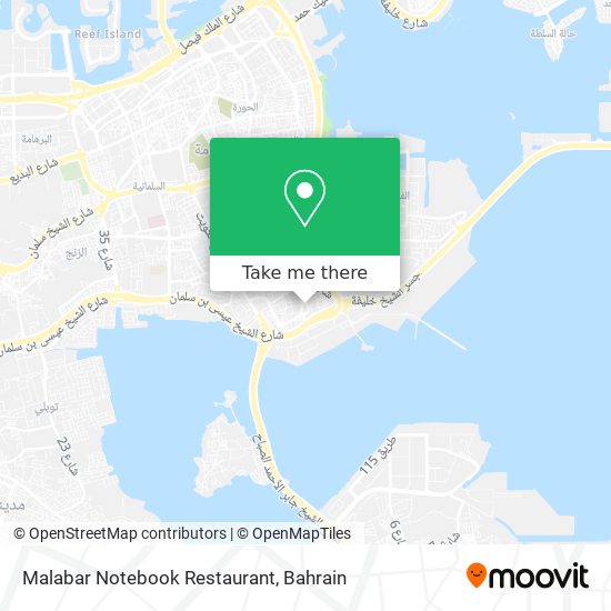 Malabar Notebook Restaurant map
