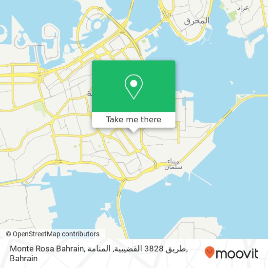 Monte Rosa Bahrain, طريق 3828 القضيبية, المنامة map