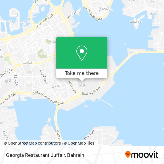 Georgia Restaurant Juffair map