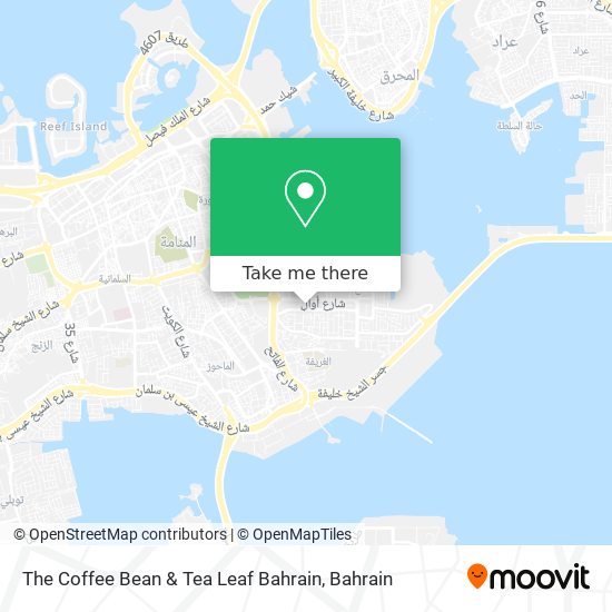 The Coffee Bean & Tea Leaf Bahrain map