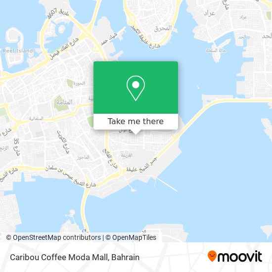 Caribou Coffee Moda Mall map