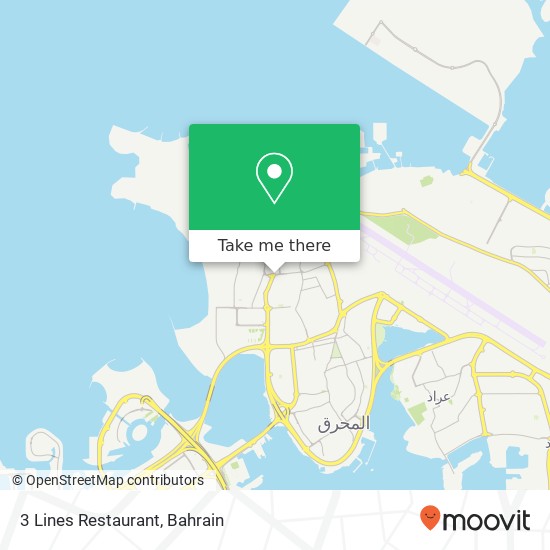 3 Lines Restaurant, شارع 11 مجمع 225, البسيتين map