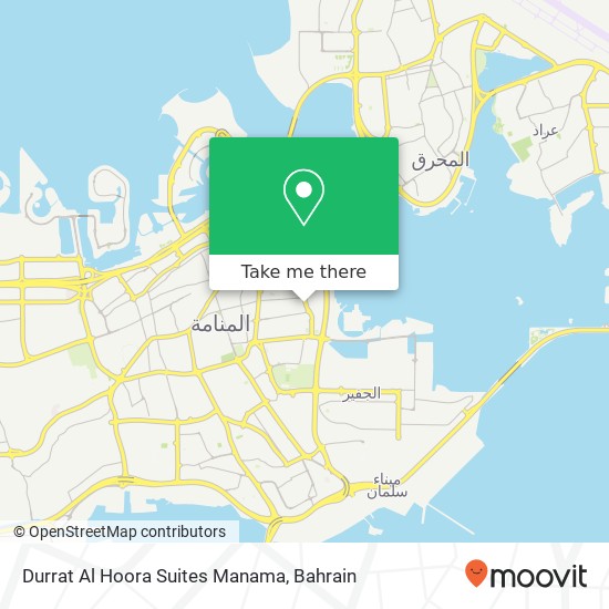 Durrat Al Hoora Suites Manama map