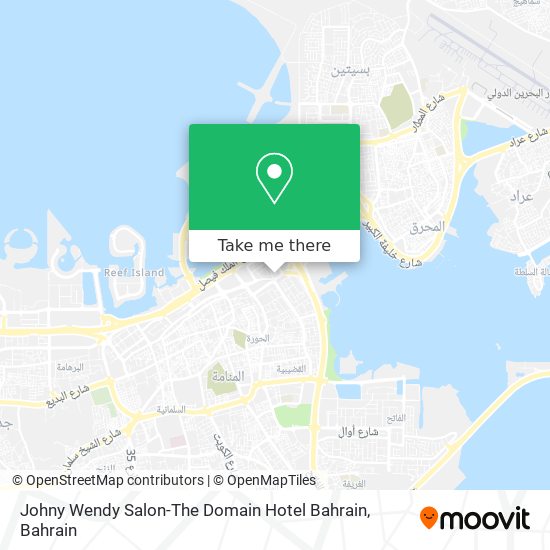 Johny Wendy Salon-The Domain Hotel Bahrain map