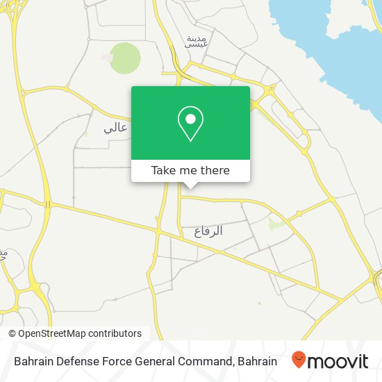 Bahrain Defense Force General Command map