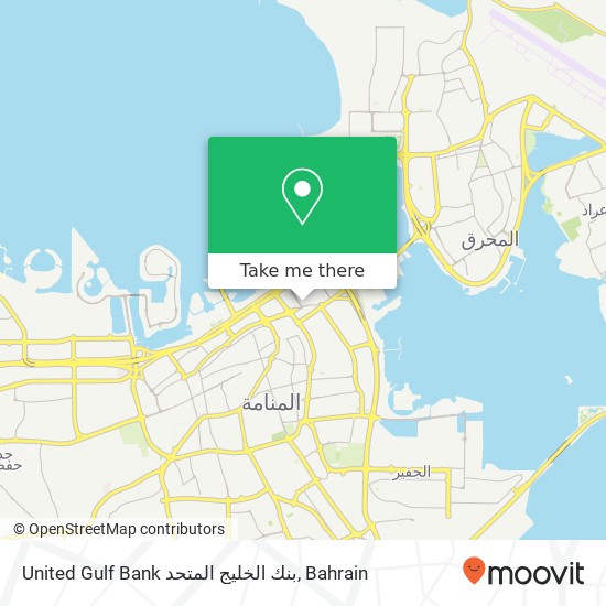 United Gulf Bank بنك الخليج المتحد map