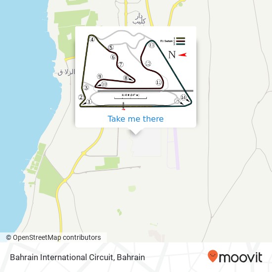 Bahrain International Circuit map