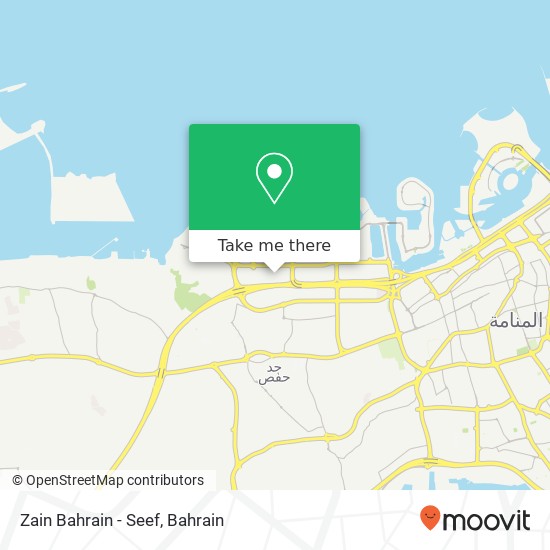 Zain Bahrain - Seef map