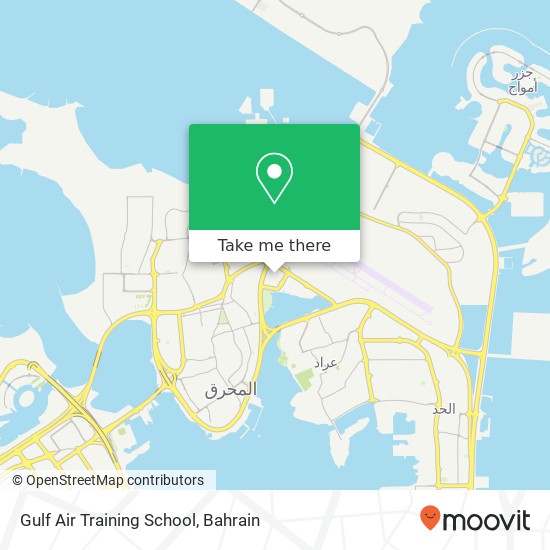Gulf Air Training School map