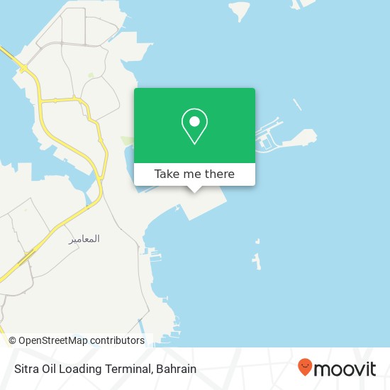 Sitra Oil Loading Terminal map