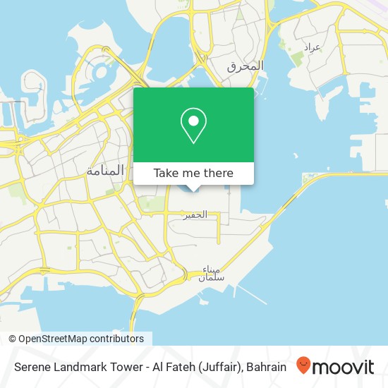 Serene Landmark Tower - Al Fateh (Juffair) map