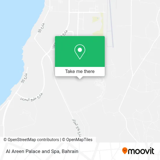 Al Areen Palace and Spa map