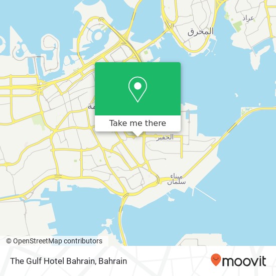 The Gulf Hotel Bahrain map