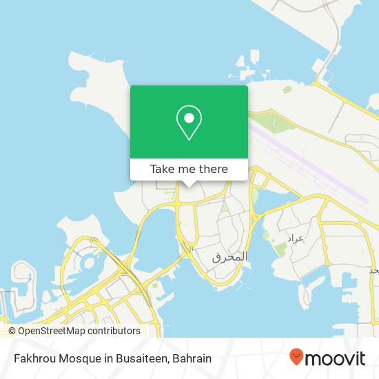 Fakhrou Mosque in Busaiteen map