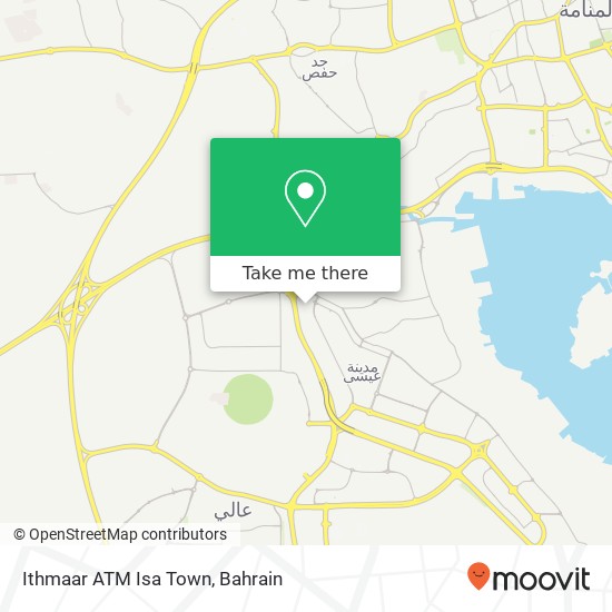 Ithmaar ATM Isa Town map