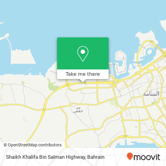 Shaikh Khalifa Bin Salman Highway map