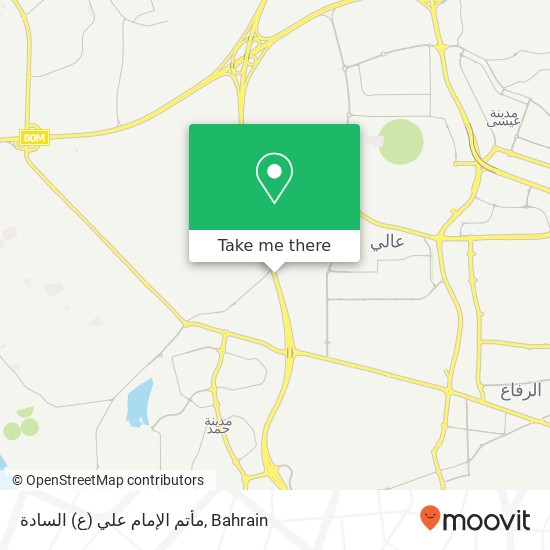 مأتم الإمام علي (ع) السادة map