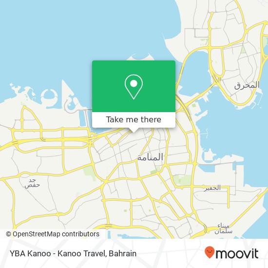 YBA Kanoo - Kanoo Travel map