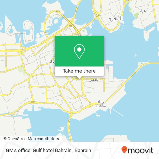 GM's office.  Gulf hotel Bahrain. map