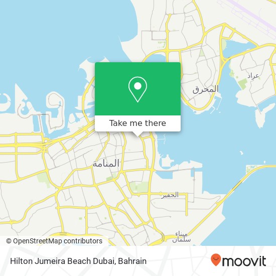 Hilton Jumeira Beach Dubai map