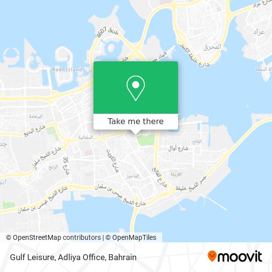 Gulf Leisure, Adliya Office map