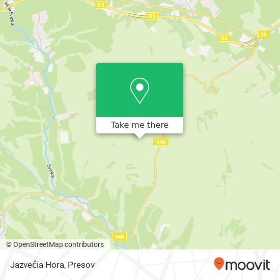 Jazvečia Hora map