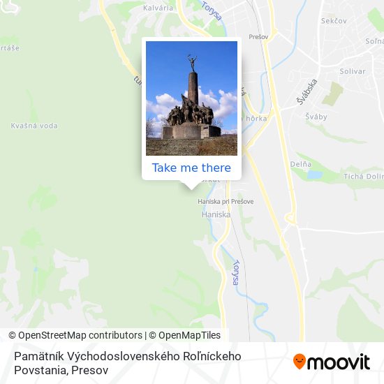 Pamätník Východoslovenského Roľníckeho Povstania map