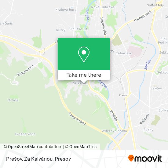 Prešov, Za Kalváriou map