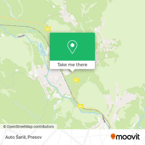 Auto Šariš map