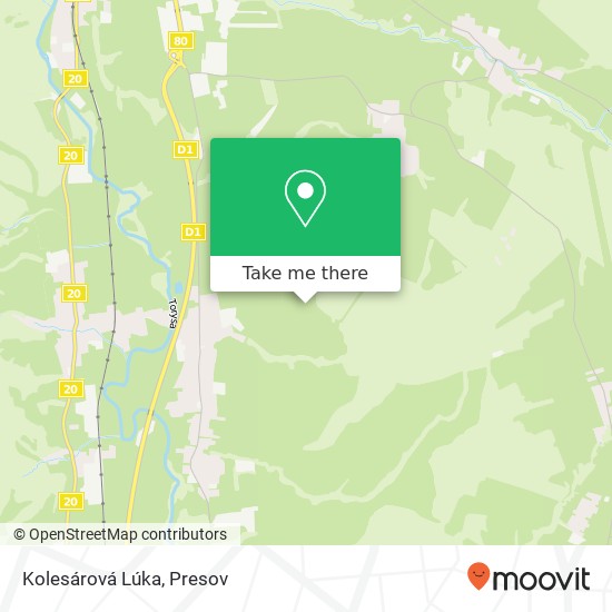 Kolesárová Lúka map