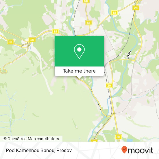 Pod Kamennou Baňou map