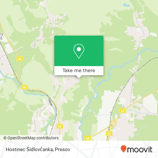 Hostinec Šidlovčanka map