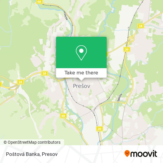 Poštová Banka map