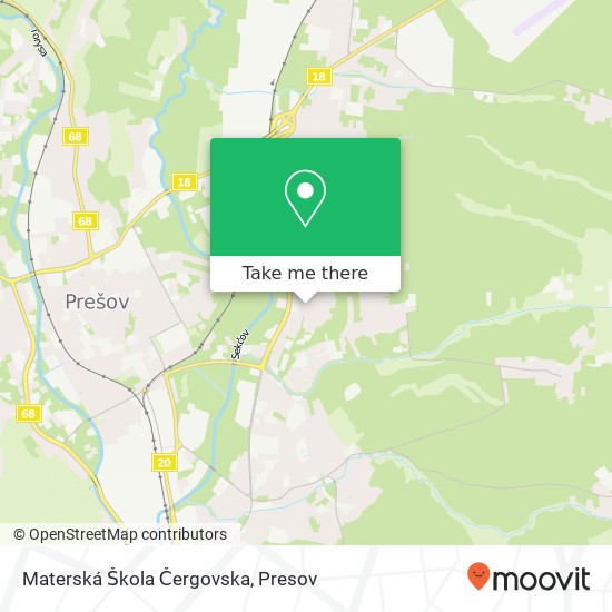 Materská Škola Čergovska map