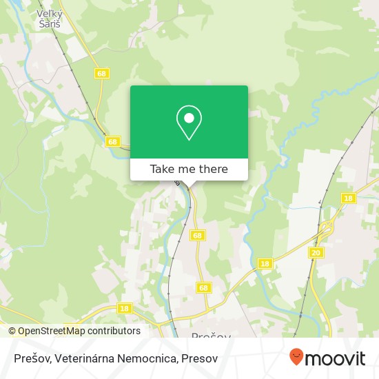 Prešov, Veterinárna Nemocnica map