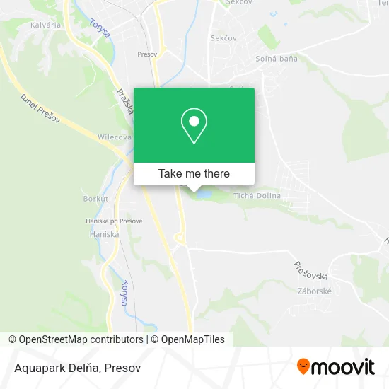 Aquapark Delňa map