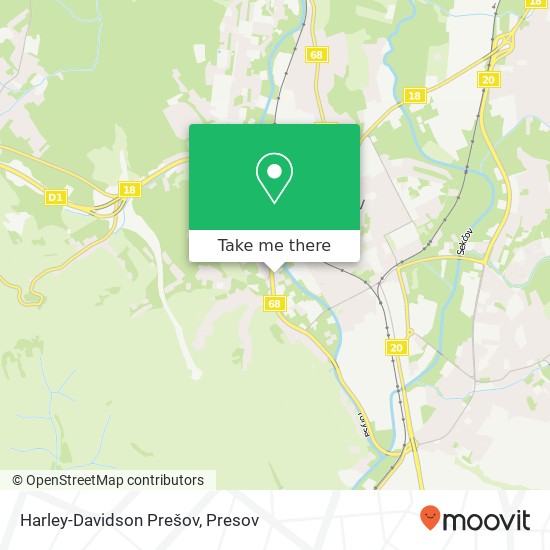 Harley-Davidson Prešov map