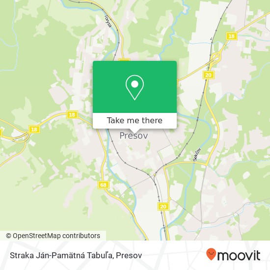 Straka Ján-Pamätná Tabuľa map