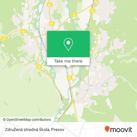 Združená stredná škola map