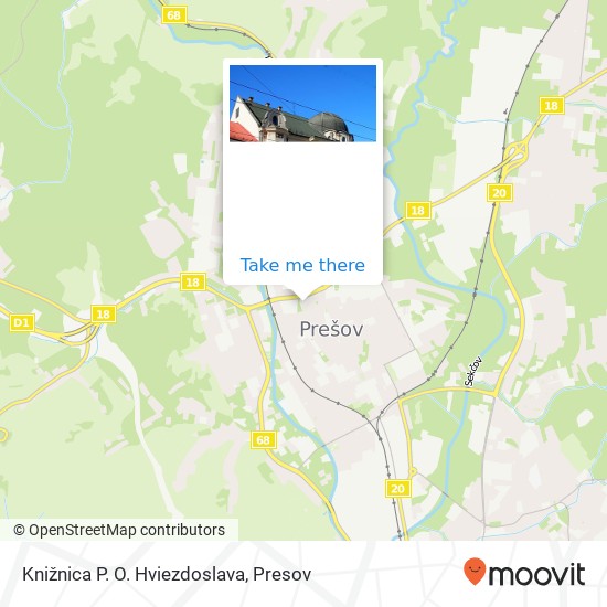 Knižnica P. O. Hviezdoslava map