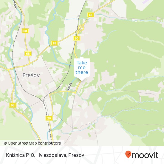 Knižnica P. O. Hviezdoslava map