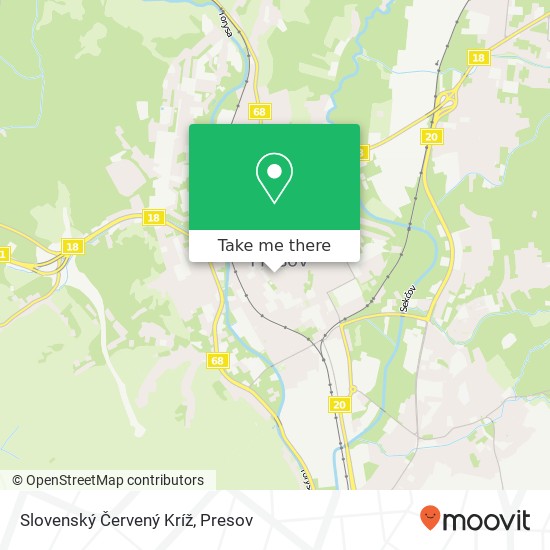 Slovenský Červený Kríž map