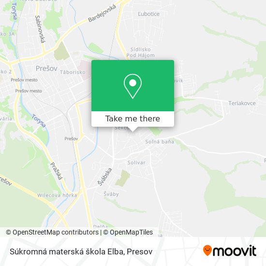 Súkromná materská škola Elba map