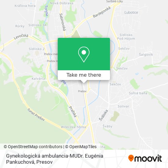 Gynekologická ambulancia-MUDr. Eugénia Pankuchová map