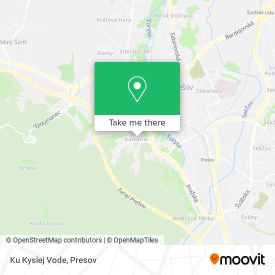 Ku Kyslej Vode map