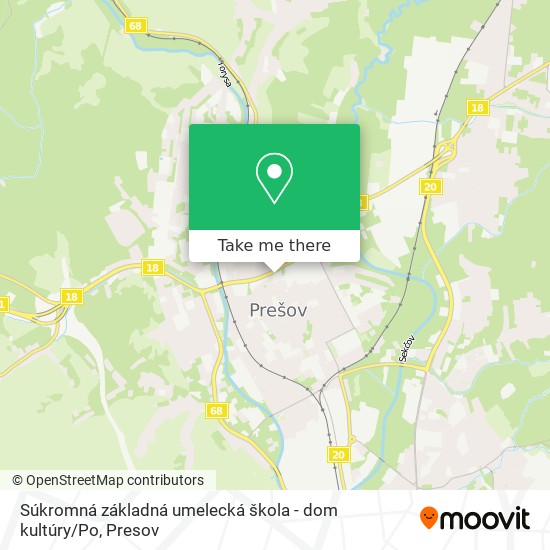 Súkromná základná umelecká škola - dom kultúry / Po map