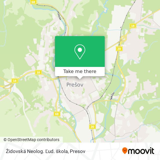 Židovská Neolog. Ľud. škola map